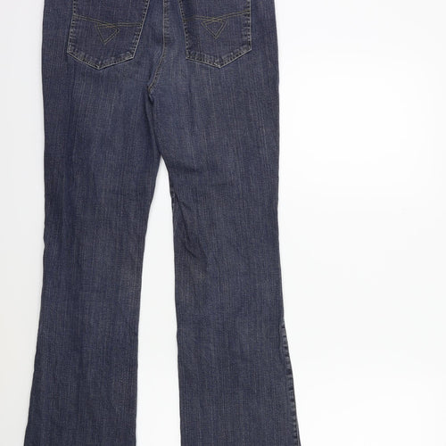Preworn Womens Blue  Denim Flared Jeans Size 10 L31 in