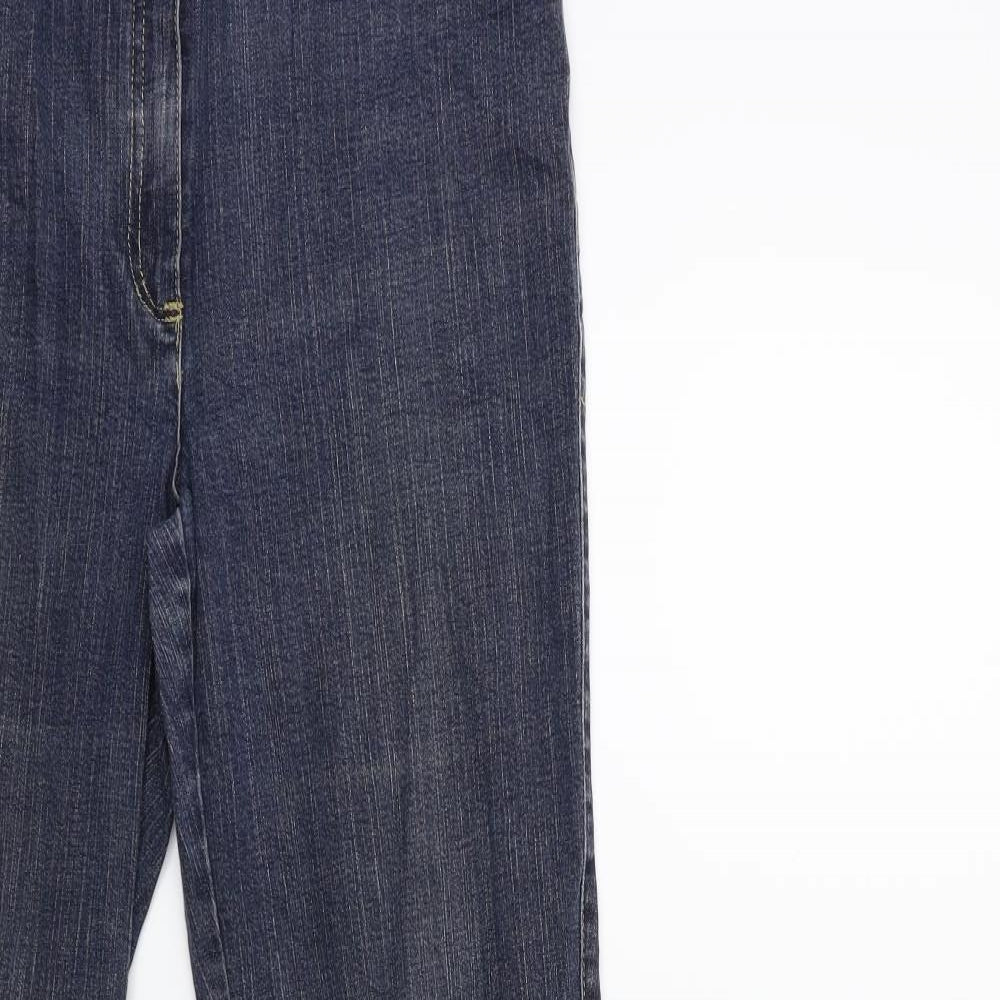 Preworn Womens Blue  Denim Flared Jeans Size 10 L31 in