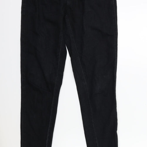M2B Womens Black  Denim Jegging Jeans Size 10 L29 in