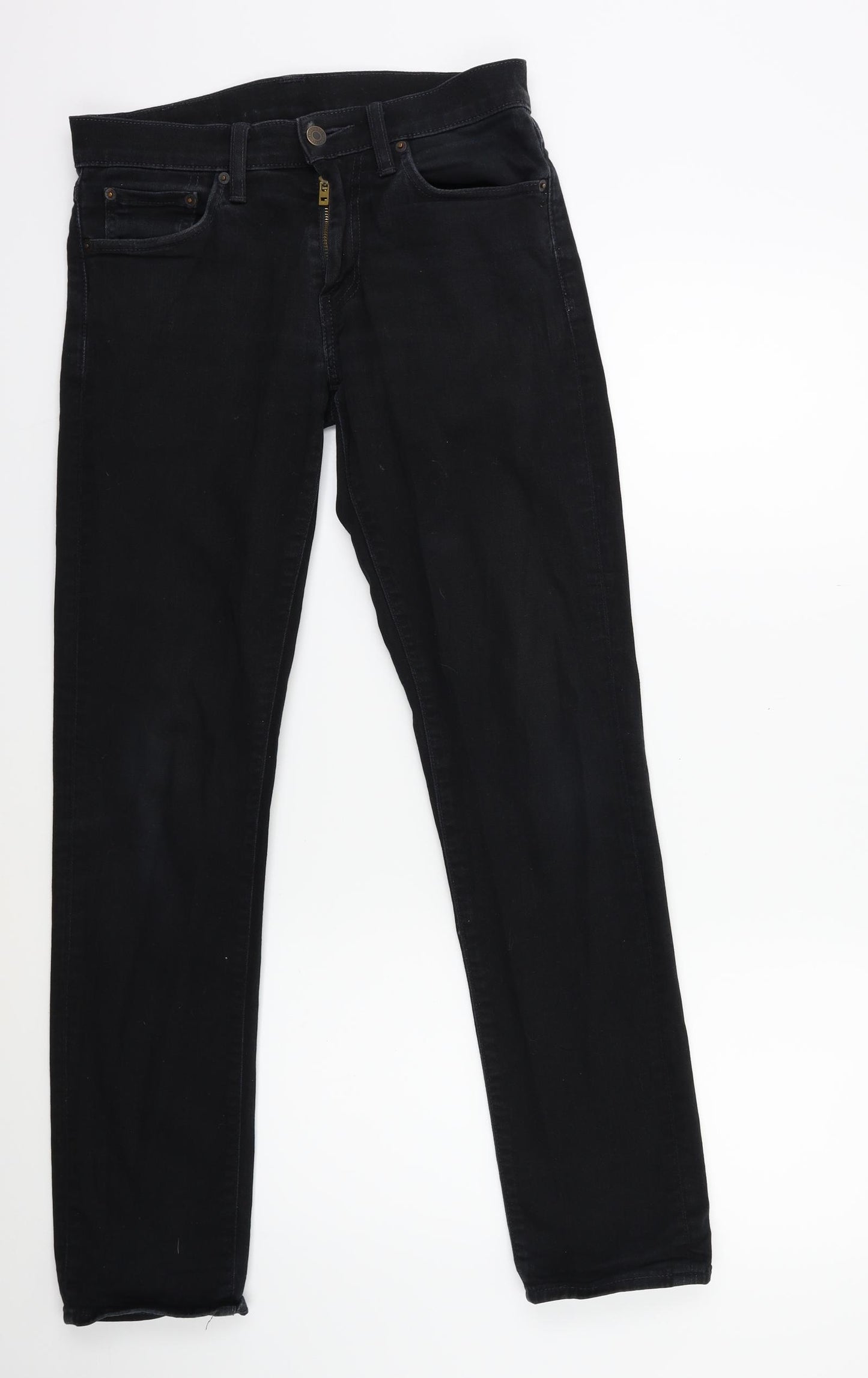Levi's Womens Black  Denim Straight Jeans Size 29 in L32 in