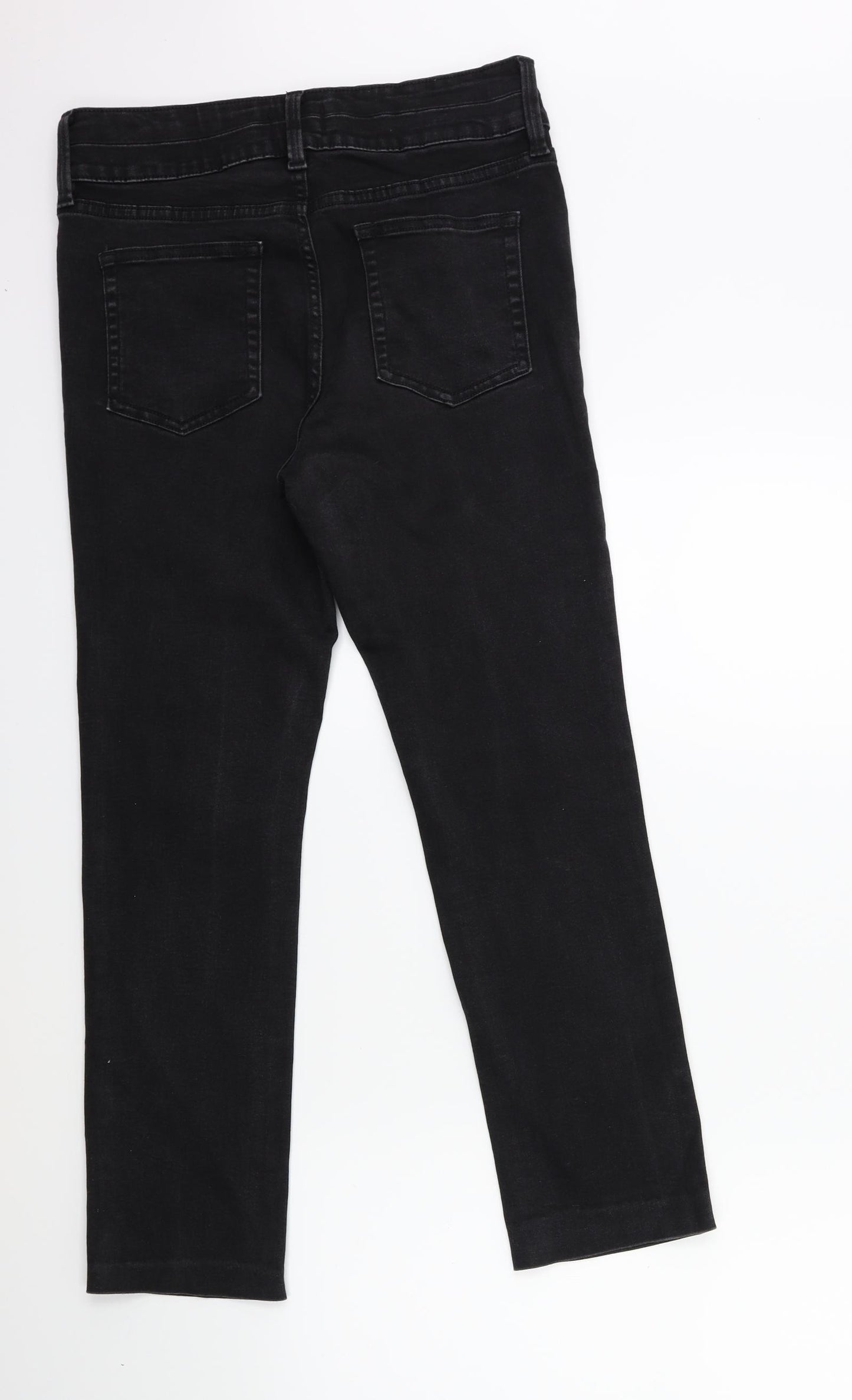 F&F Womens Black  Denim Straight Jeans Size 30 in L27 in