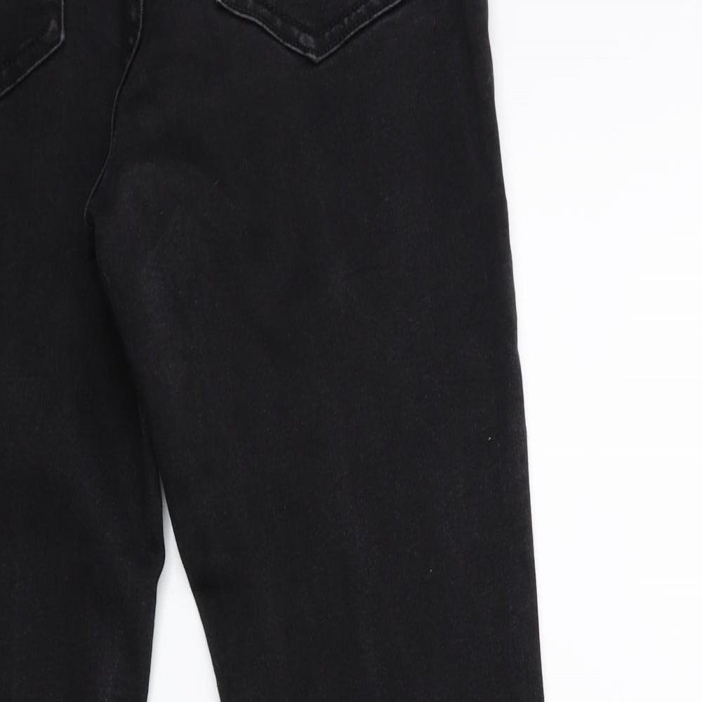 F&F Womens Black  Denim Straight Jeans Size 30 in L27 in