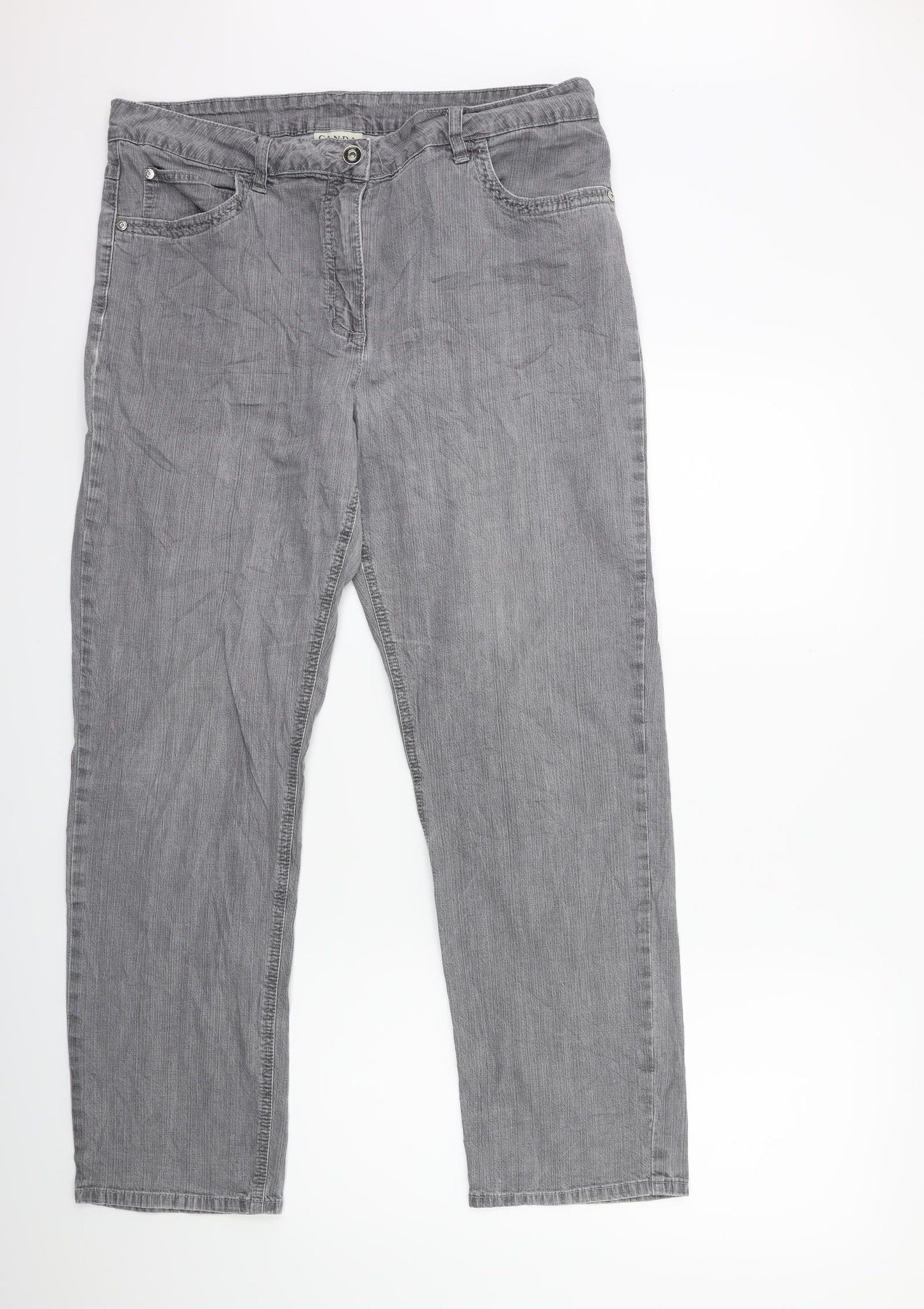 C&A Womens Grey  Denim Straight Jeans Size 20 L29 in