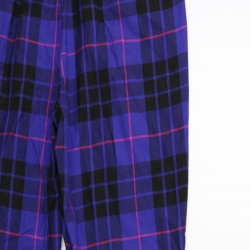 Primark Womens Blue Check  Trousers  Size 10 L26 in