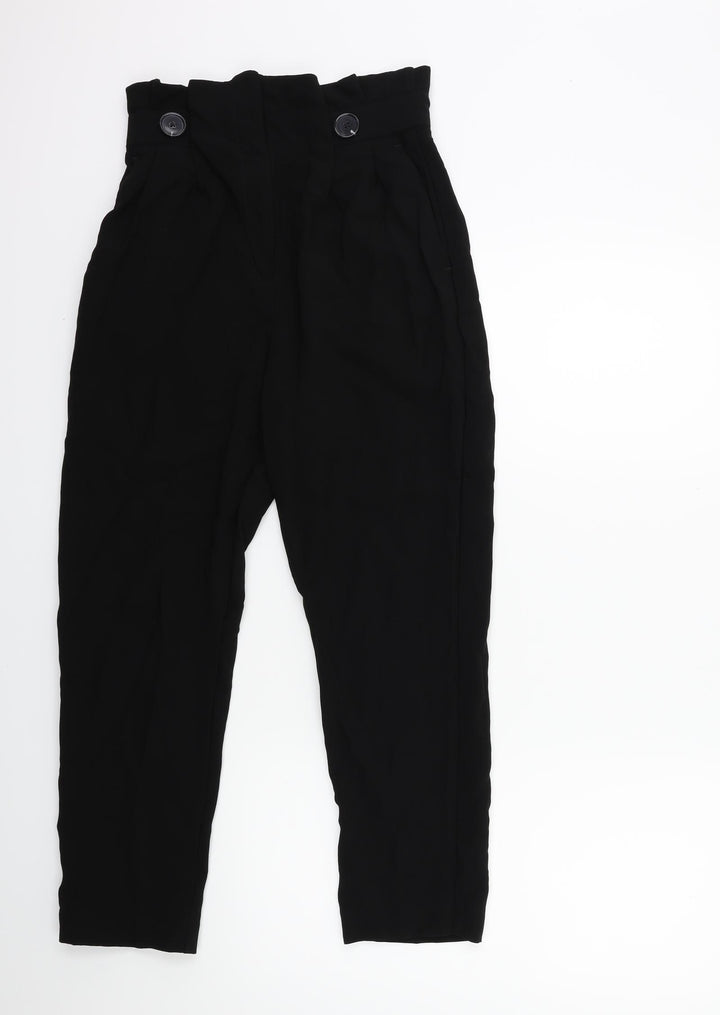 H&M Womens Black Trousers Size 8 L27 in