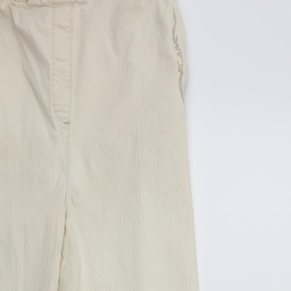 Preworn Womens Beige   Cropped Trousers Size 30 in L23 in