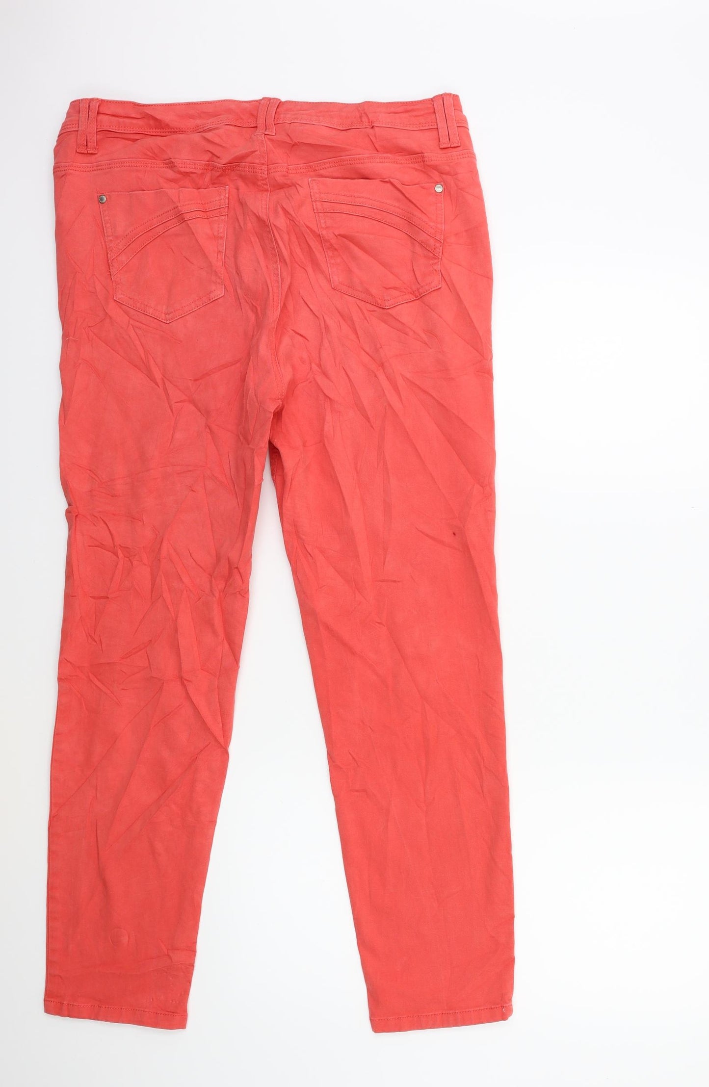 Bandolino Womens Pink  Denim Straight Jeans Size 14 L29 in