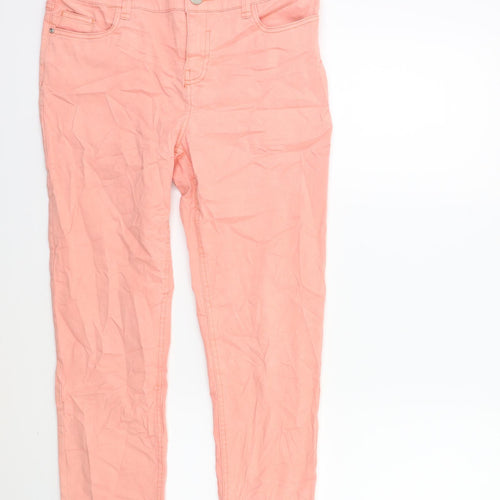F&F Womens Pink  Denim Skinny Jeans Size 10 L28 in
