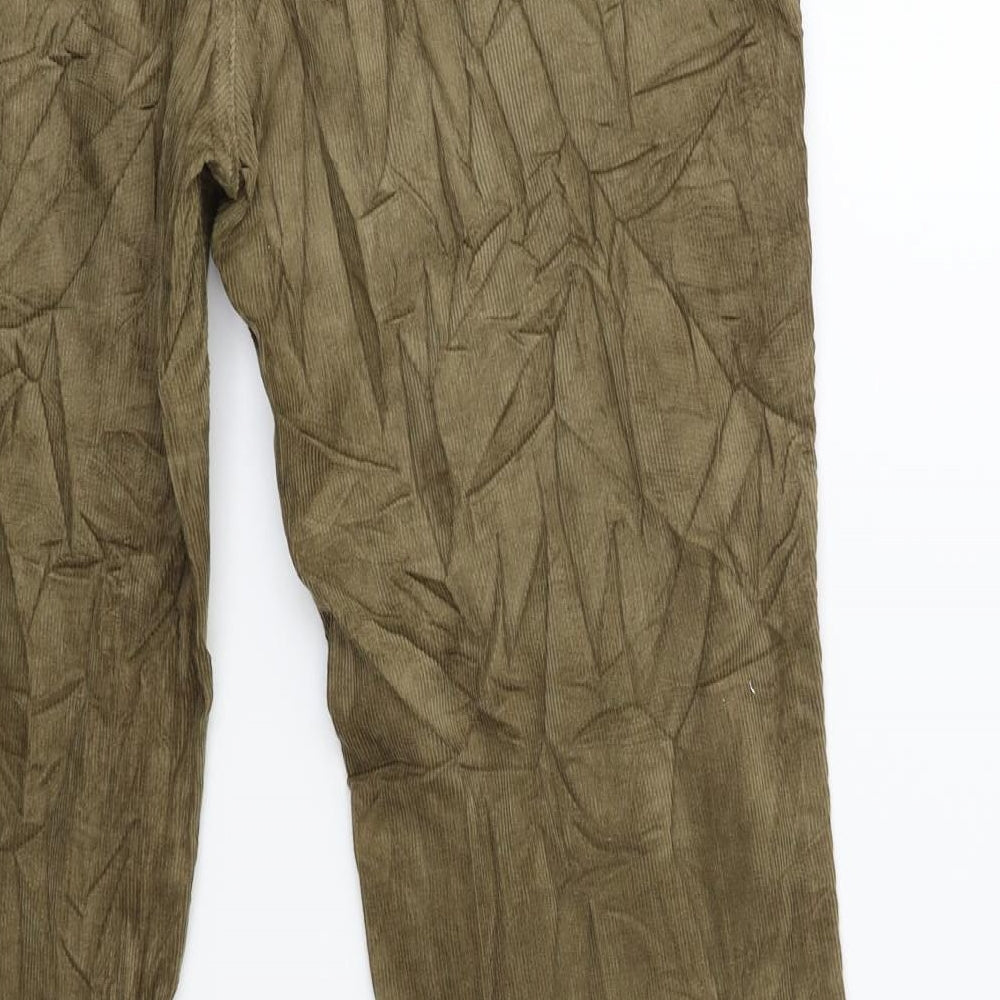 White Stuff Womens Green  Corduroy Trousers  Size 12 L29 in