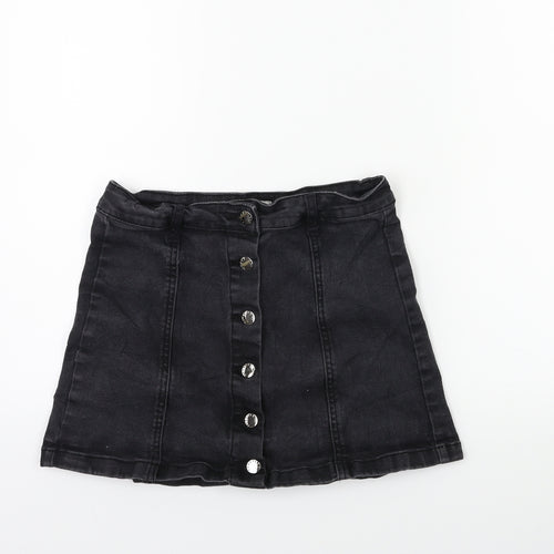 FOREVER 21 Womens Black  Denim A-Line Skirt Size 29 in