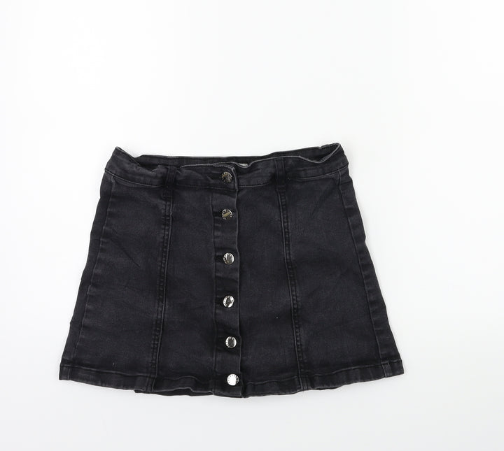 FOREVER 21 Womens Black Denim A-Line Skirt Size 29 in