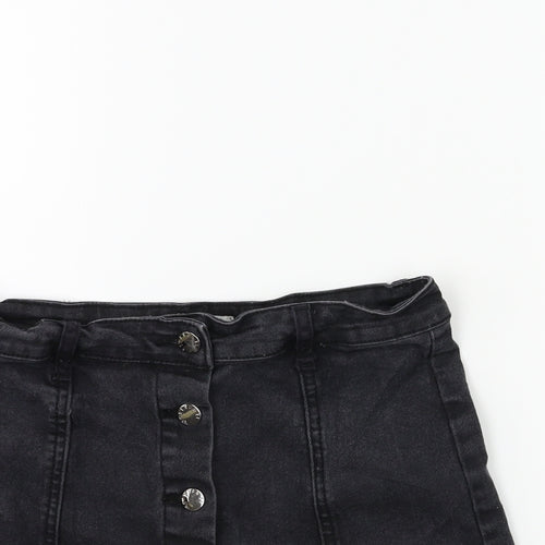 FOREVER 21 Womens Black  Denim A-Line Skirt Size 29 in