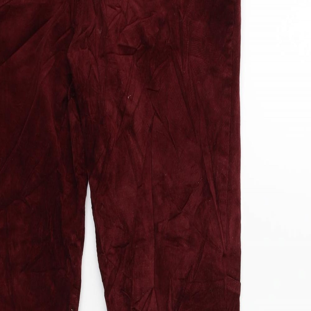 White Stuff Womens Red  Corduroy Trousers  Size 12 L28 in