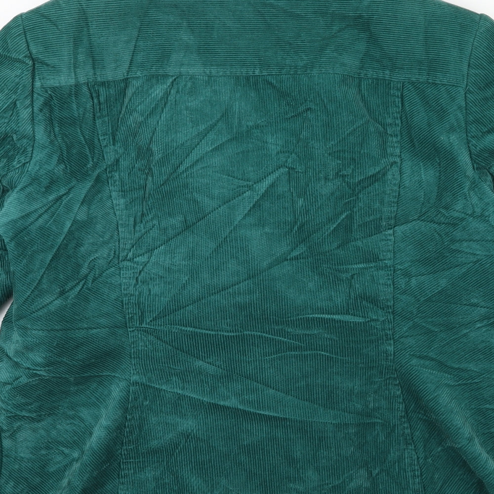 Per Una Womens Green  Corduroy Jacket Coat Size 18