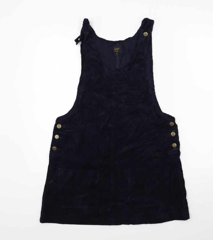 POP Womens Blue Corduroy Pinafore/Dungaree Dress Size S