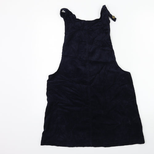 POP Womens Blue  Corduroy Pinafore/Dungaree Dress  Size S