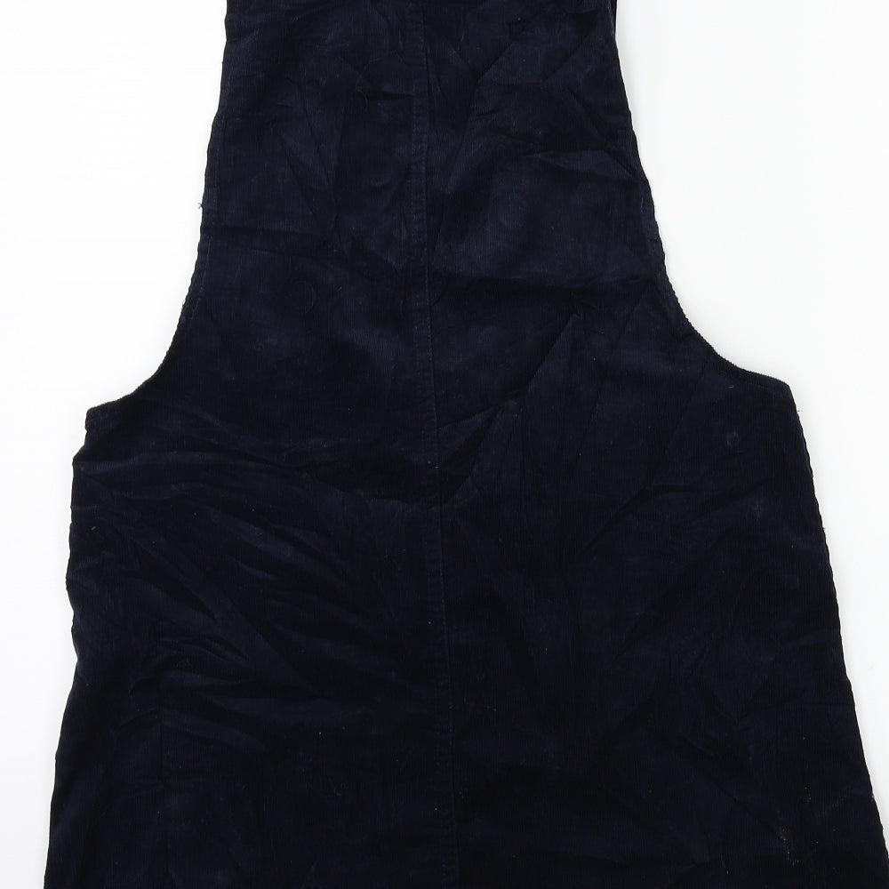 POP Womens Blue  Corduroy Pinafore/Dungaree Dress  Size S