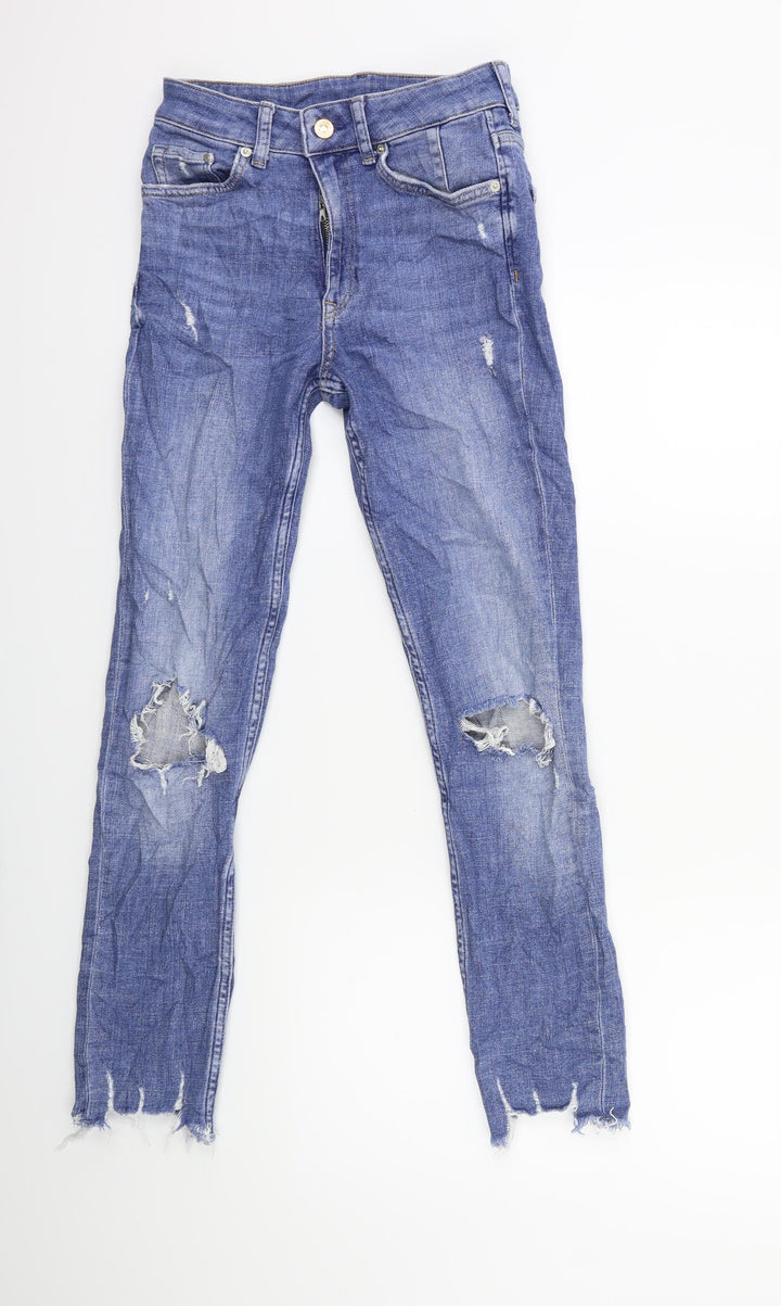 H&M Womens Blue  Denim Skinny Jeans Size 26 in L27 in