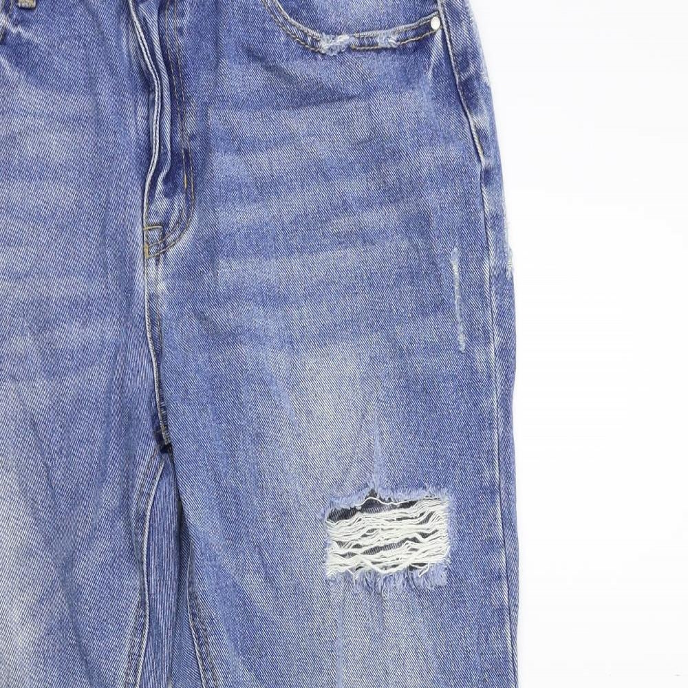 Denim & Co. Womens Blue  Denim Straight Jeans Size 14 L25 in