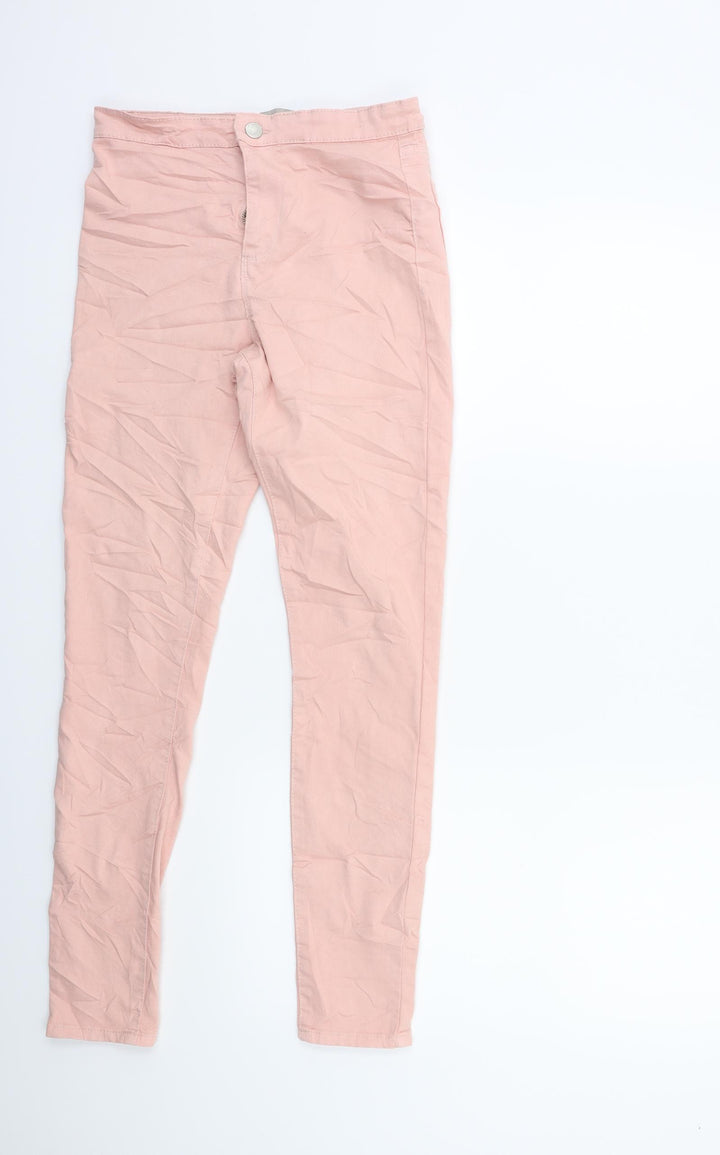Denim & Co. Womens Pink Denim Skinny Jeans Size 8 L28 in