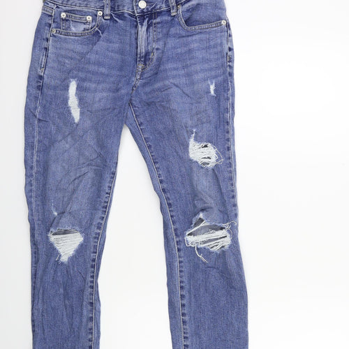 Gap Womens Blue  Denim Straight Jeans Size 28 in L26 in