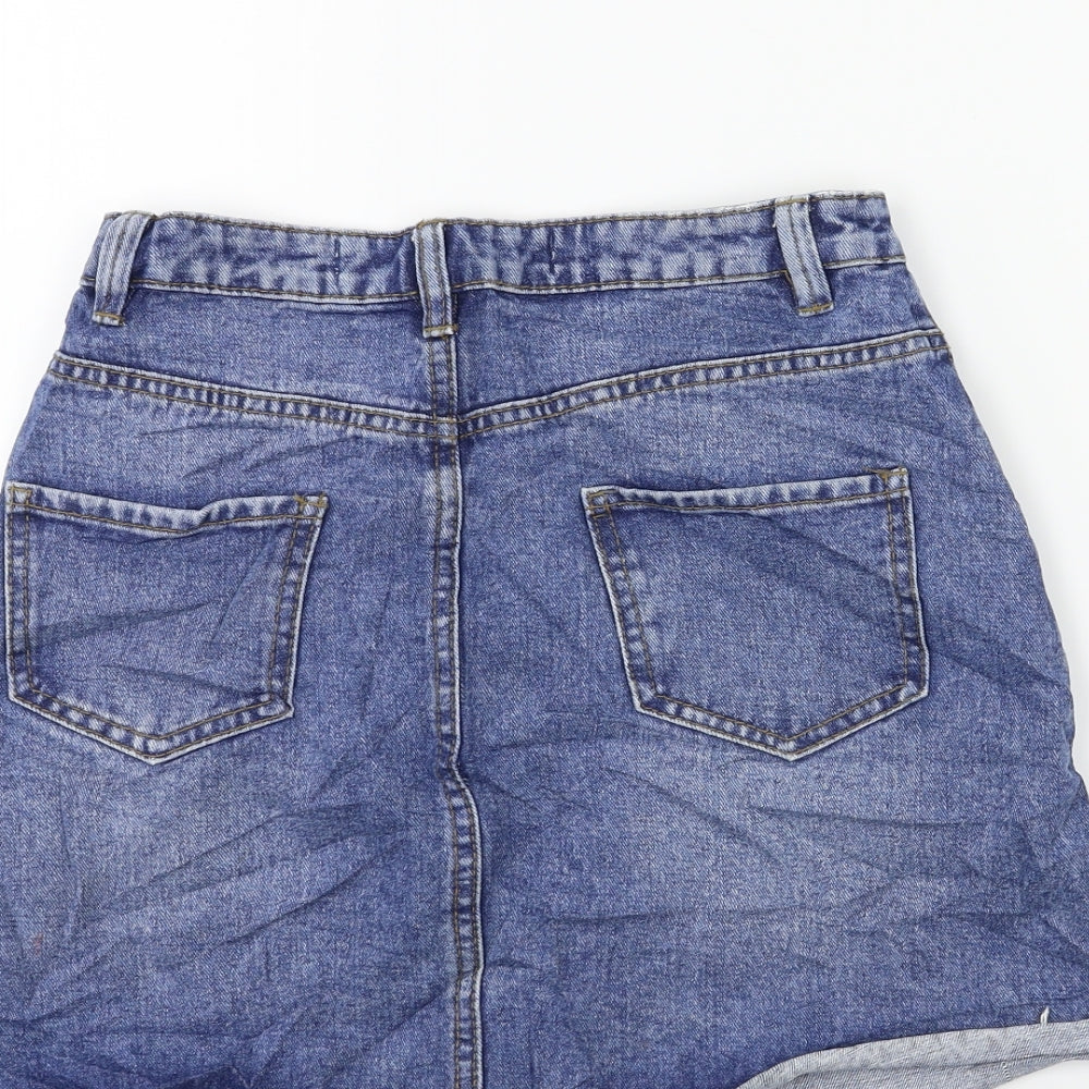 Denim & Co. Womens Blue  Denim Straight & Pencil Skirt Size 6
