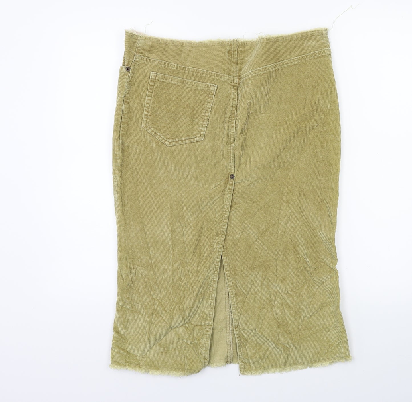 Paul Smith Womens Beige  Corduroy Straight & Pencil Skirt Size 16