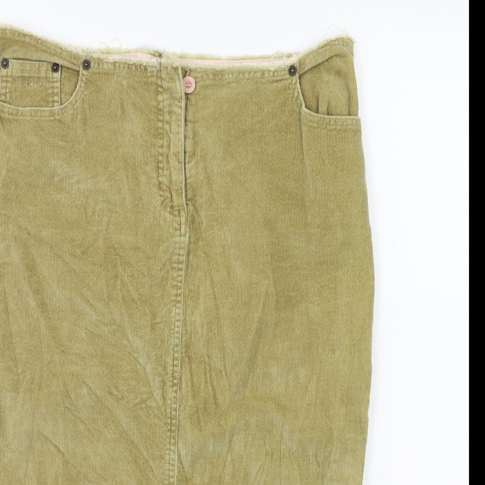 Paul Smith Womens Beige  Corduroy Straight & Pencil Skirt Size 16