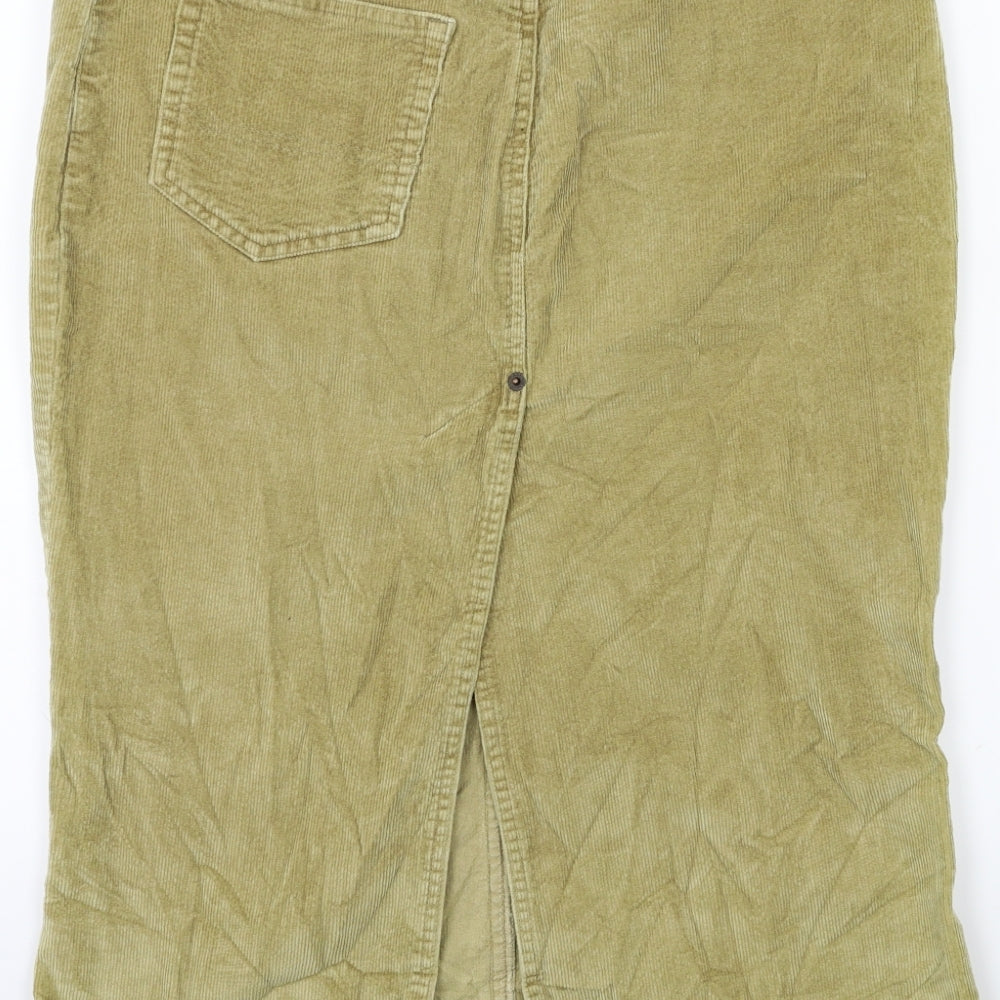Paul Smith Womens Beige  Corduroy Straight & Pencil Skirt Size 16