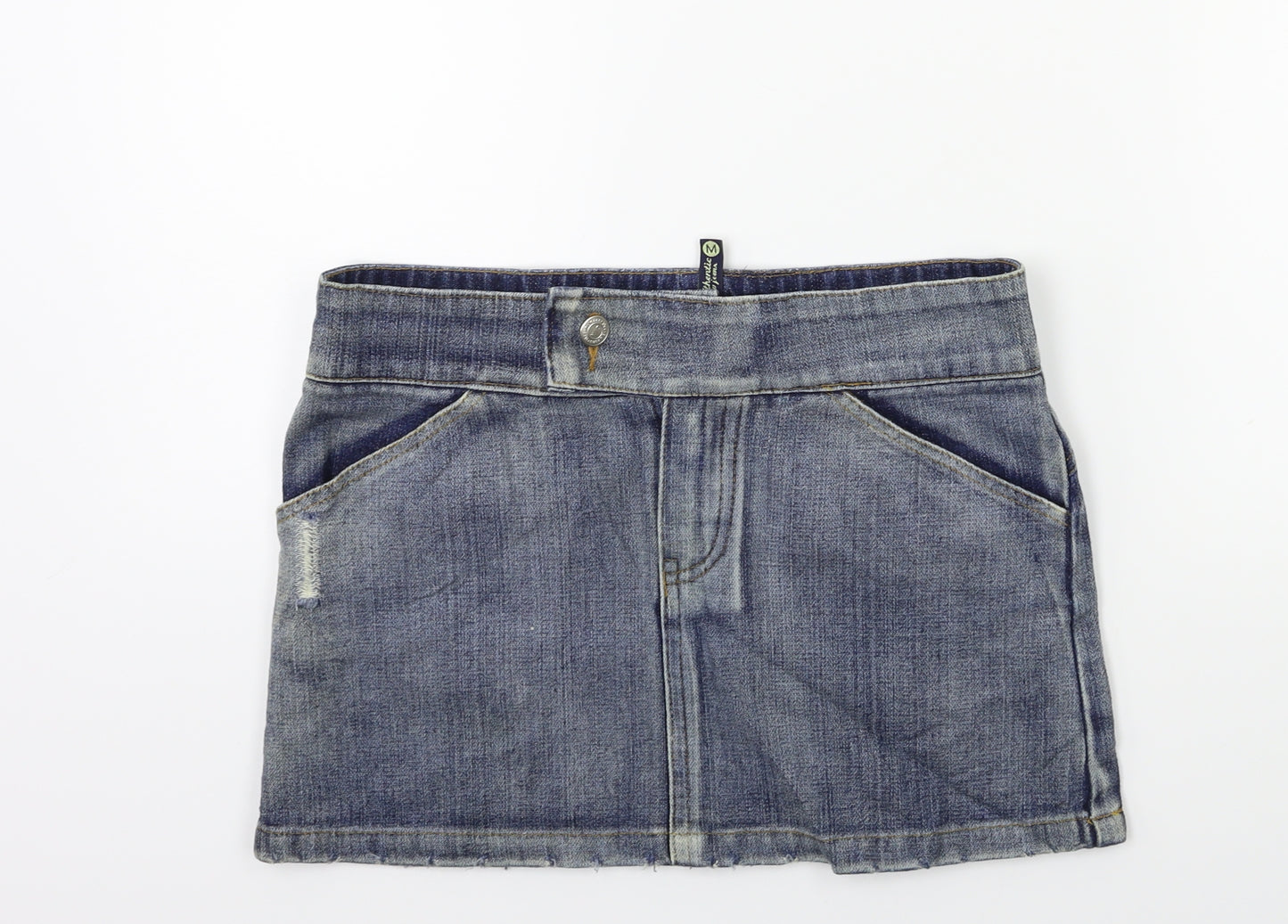 RAIFI Womens Blue  Denim Mini Skirt Size M