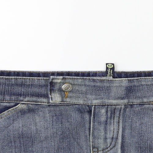RAIFI Womens Blue  Denim Mini Skirt Size M