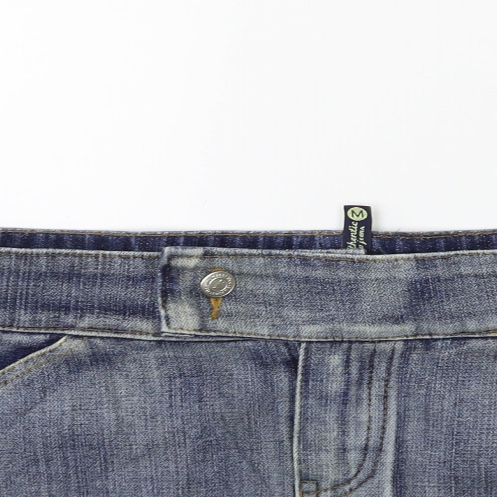 RAIFI Womens Blue  Denim Mini Skirt Size M