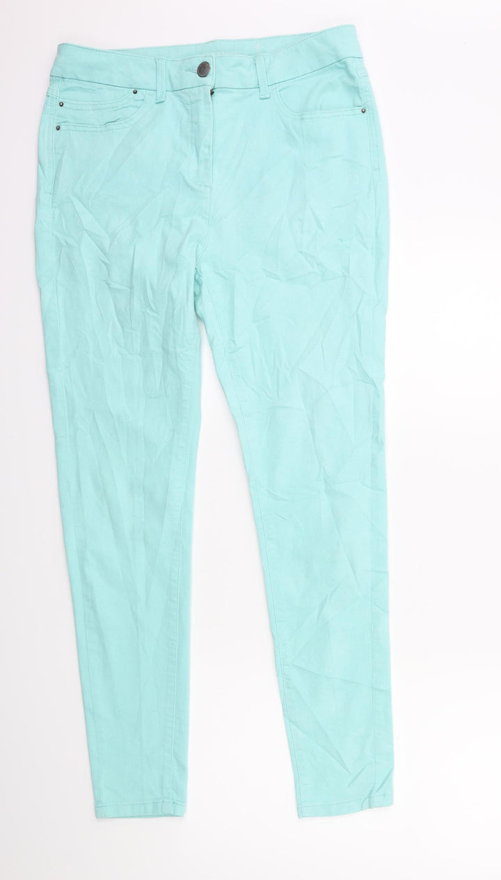 Preworn Womens Green  Denim Skinny Jeans Size 30 in L28 in