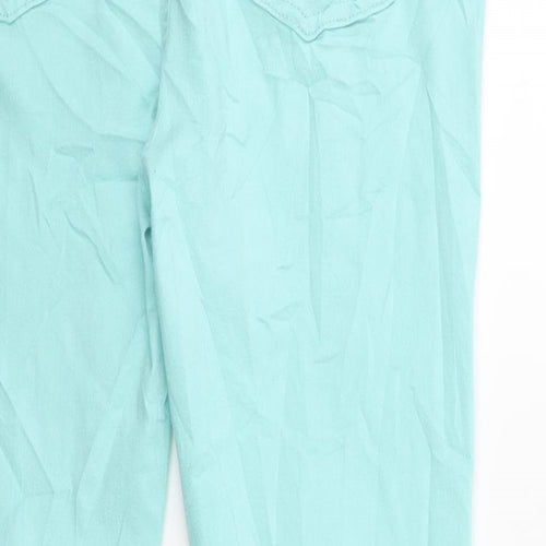 Preworn Womens Green  Denim Skinny Jeans Size 30 in L28 in