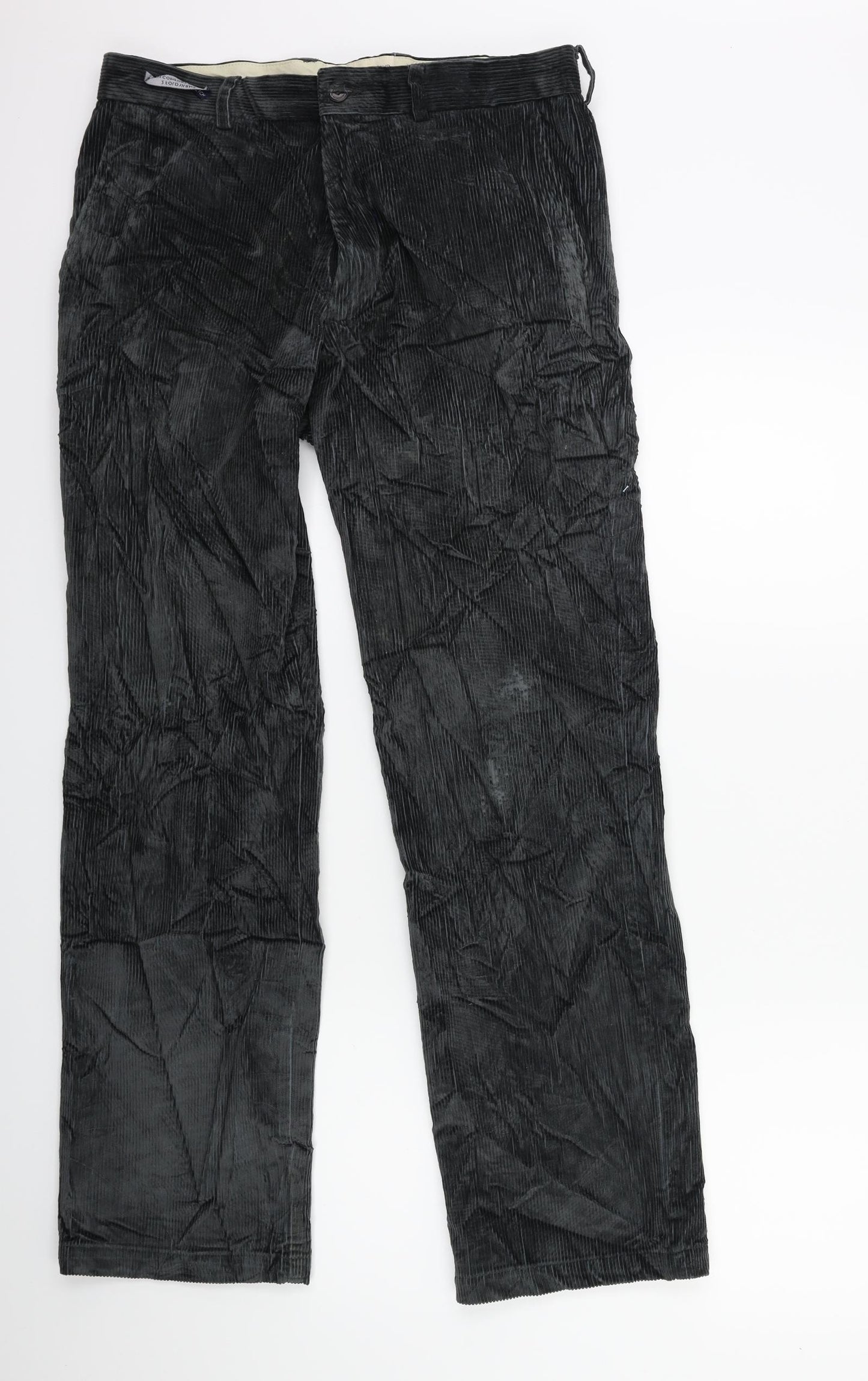 Blue Harbour Mens Grey  Corduroy Trousers  Size 32 in L31 in