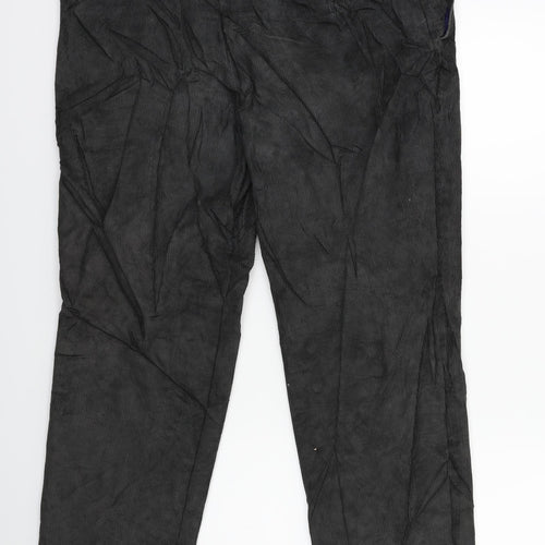 Marks and Spencer Womens Black  Corduroy Trousers  Size 36 in L29 in
