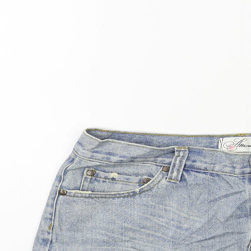 Atticus Womens Blue  Denim Mini Skirt Size 30 in