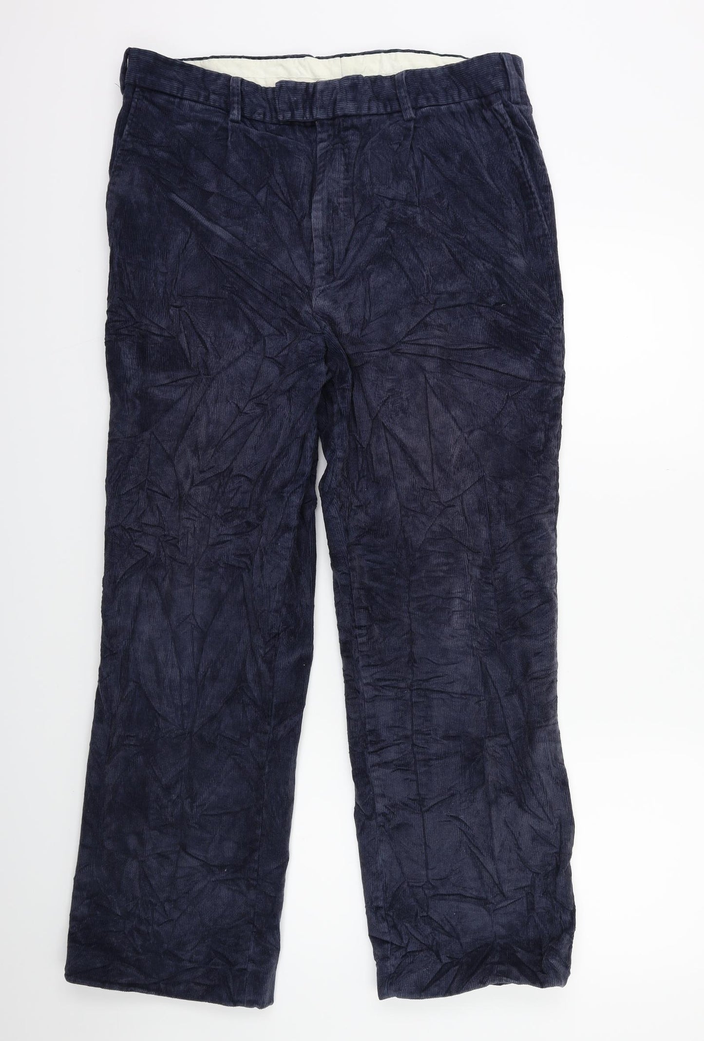 House of Bruar Mens Blue  Corduroy Trousers  Size 38 in L27 in