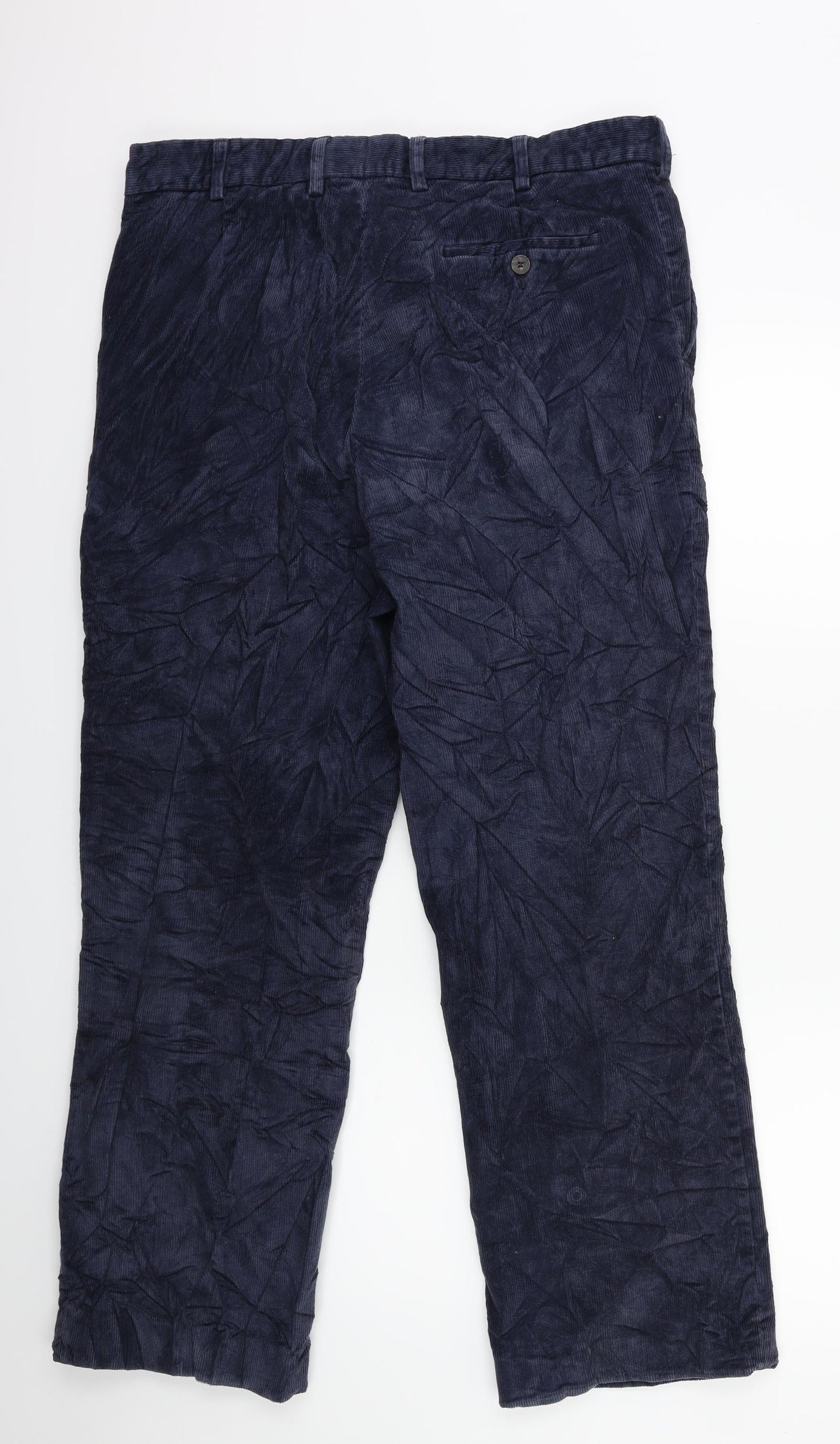 House of Bruar Mens Blue  Corduroy Trousers  Size 38 in L27 in