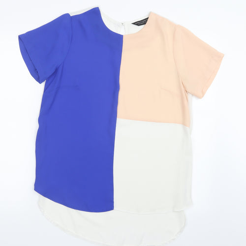 Dorothy Perkins Womens Blue  Mesh Basic Blouse Size 14