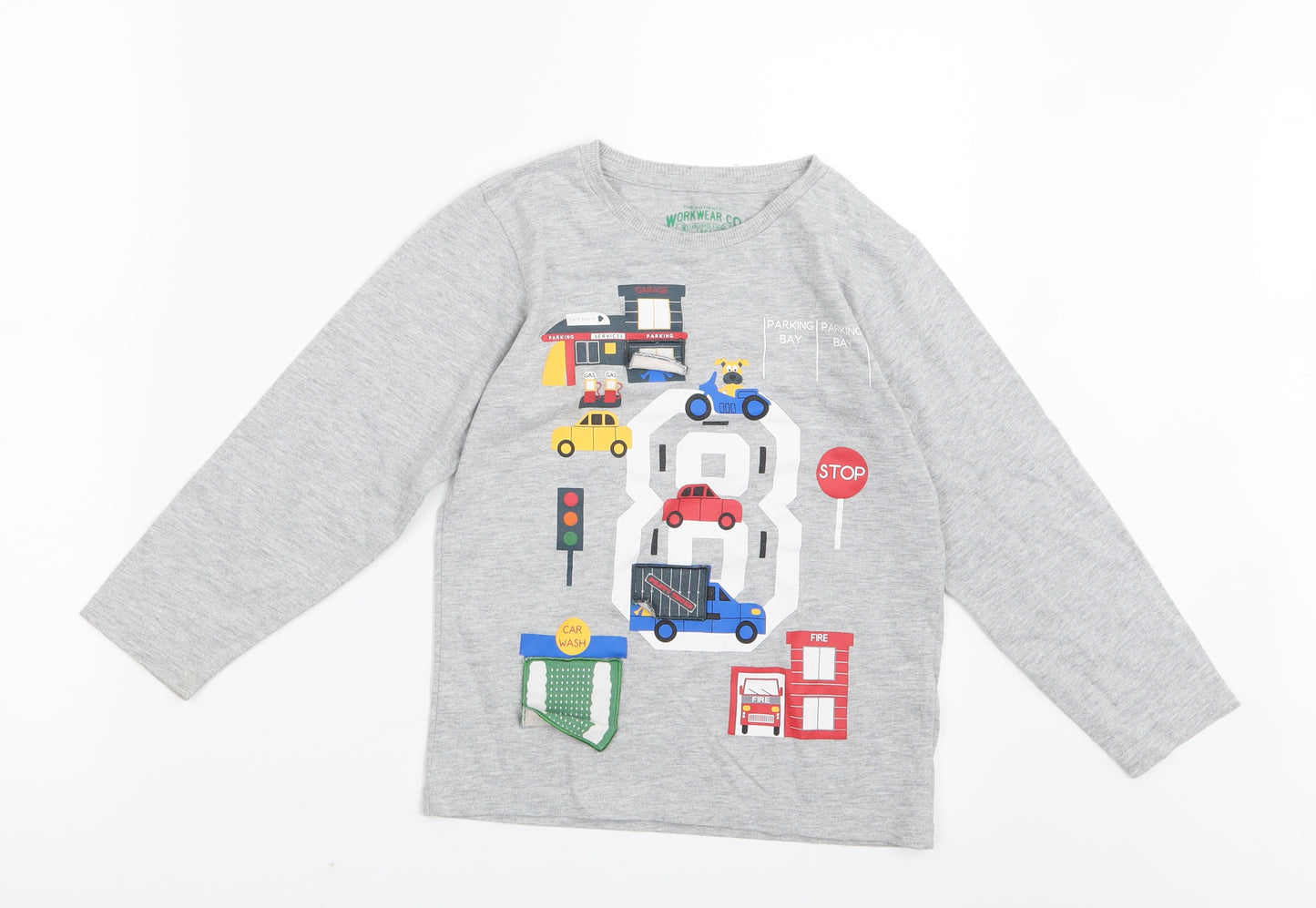 Marks and Spencer Boys Grey   Basic T-Shirt Size 5-6 Years