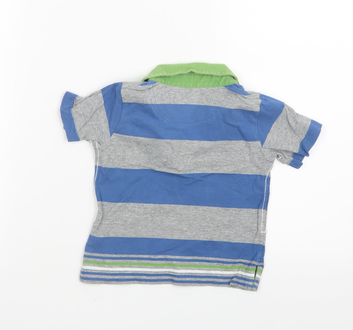 St. George by Duffer Boys Blue Striped  Basic Polo Size 18-24 Months