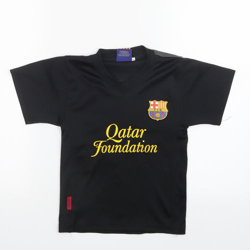 Roger's Boys Black   Jersey T-Shirt Size 4 Years  - Barcelona FC