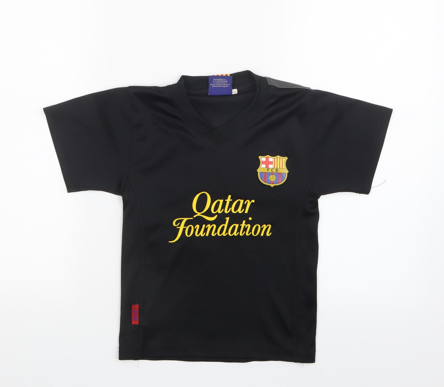 Roger's Boys Black   Jersey T-Shirt Size 4 Years  - Barcelona FC