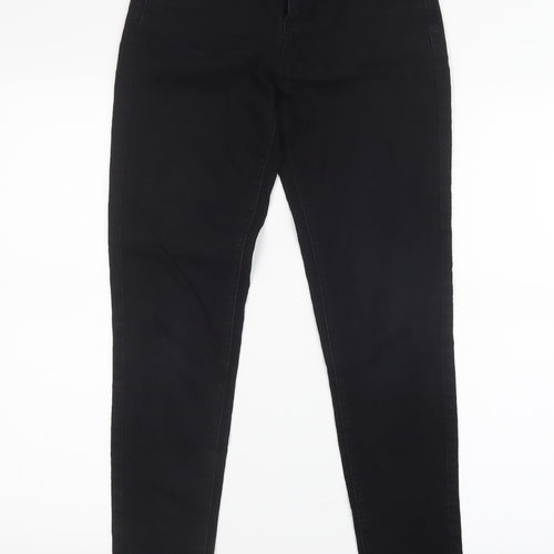 Denim Co. Womens Black  Denim Straight Jeans Size 6 L27.5 in