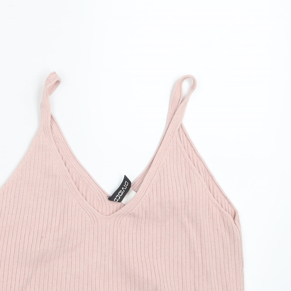 Divided by H&M Womens Pink   Cropped T-Shirt Size M