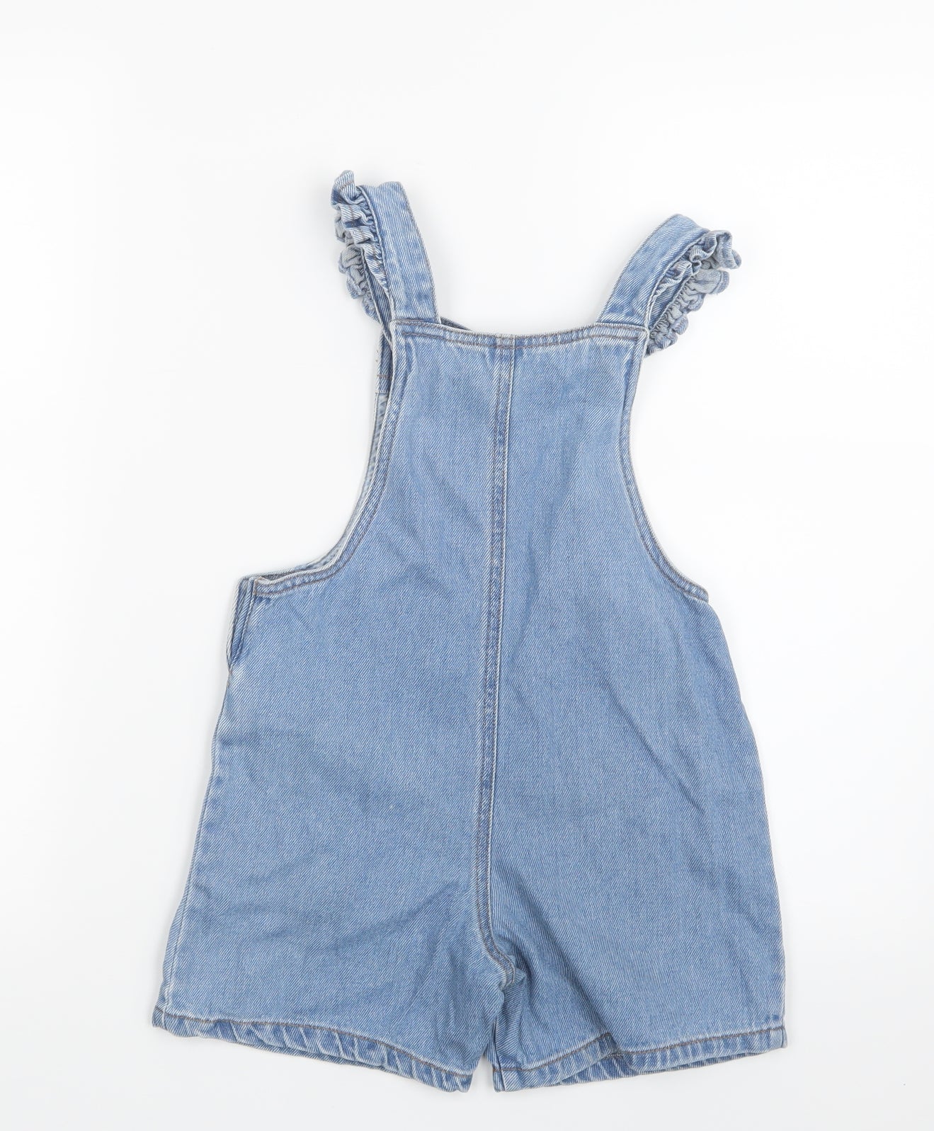 F&F Girls Blue  Denim Playsuit One-Piece Size 6-7 Years