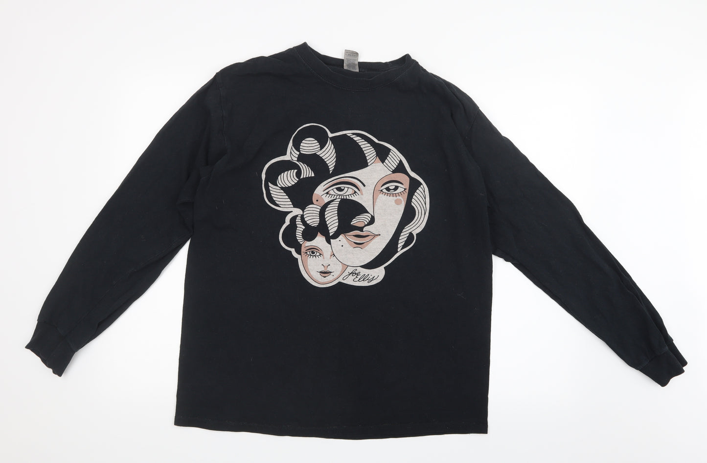 Gildan Mens Black    T-Shirt Size L
