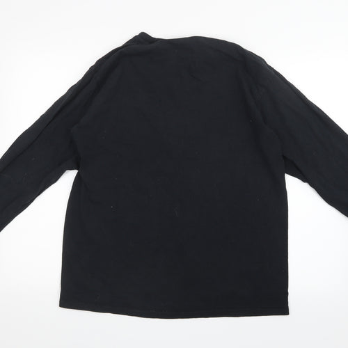 Gildan Mens Black    T-Shirt Size L