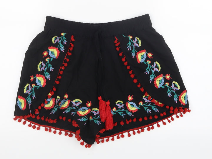 Primark Womens Black Boyfriend Shorts Size 8